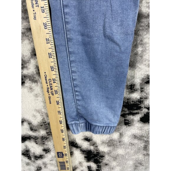 American Eagle Denim Jogger Womens Size 4 TALL Light Wash Slash Pocket Drawstrin - Picture 7 of 13